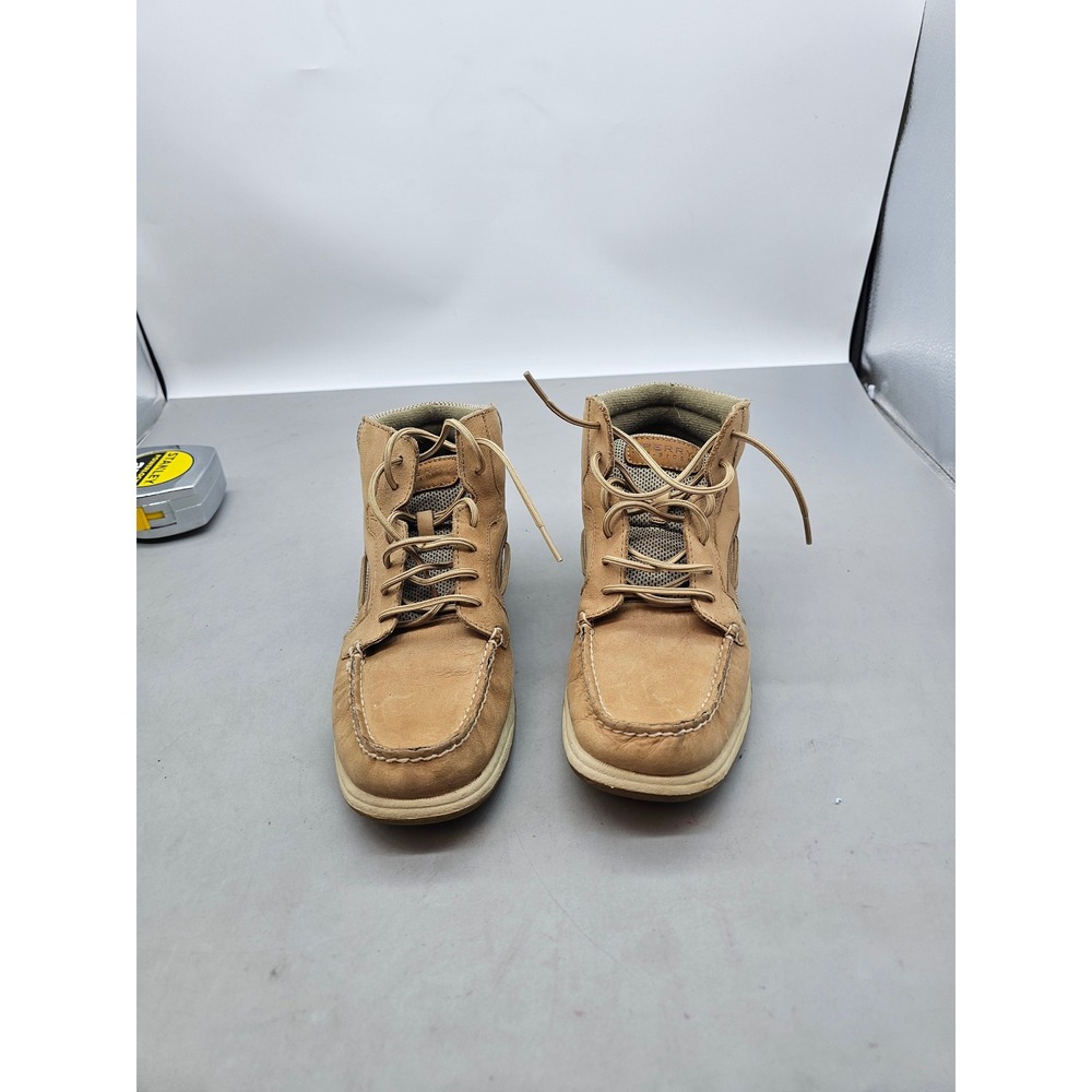 Sperry Top-Sider Mens 8.5M Tan Leather Mesh Chukka Boots STS93461 Boat Shoes